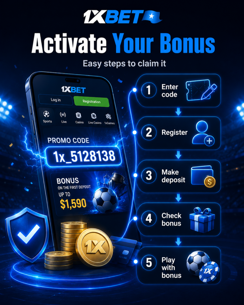 Activating your 1xBet promo code bonus